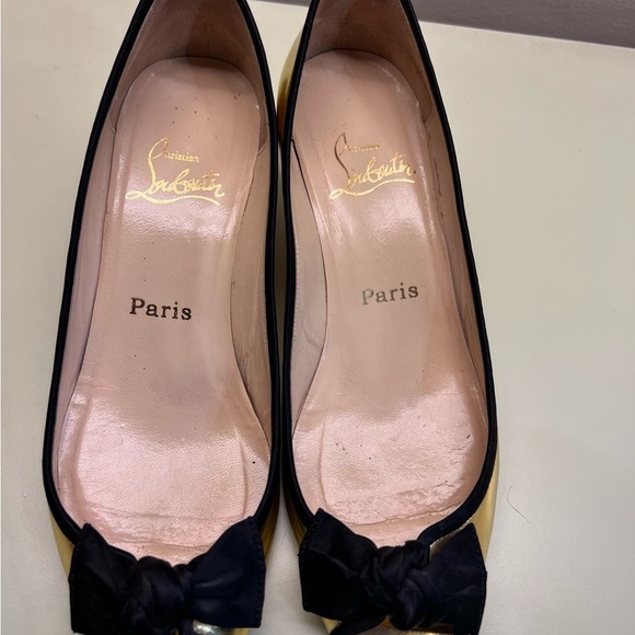 Authentic Christian Louboutin Gold and Black Heels - Picture 8 of 8